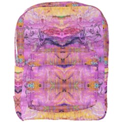 Magenta Kaleidoscope Full Print Backpack by kaleidomarblingart