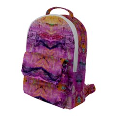 Magenta Kaleidoscope Flap Pocket Backpack (large) by kaleidomarblingart