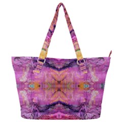 Magenta Kaleidoscope Full Print Shoulder Bag by kaleidomarblingart