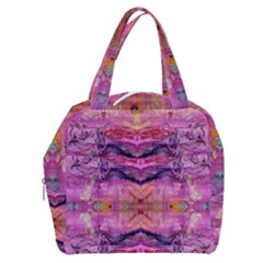 Magenta Kaleidoscope Boxy Hand Bag by kaleidomarblingart