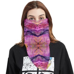 Magenta Kaleidoscope Face Covering Bandana (triangle) by kaleidomarblingart