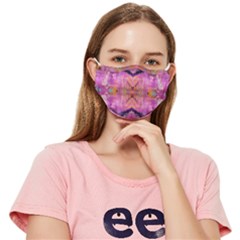 Magenta Kaleidoscope Fitted Cloth Face Mask (adult) by kaleidomarblingart