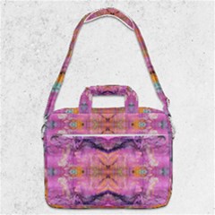 Magenta Kaleidoscope Macbook Pro Shoulder Laptop Bag  by kaleidomarblingart