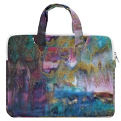 Abstract Turquoise Macbook Pro Double Pocket Laptop Bag