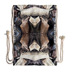 Wood Patterns Drawstring Bag (large) by kaleidomarblingart