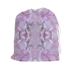 Pink Module Drawstring Pouch (2xl) by kaleidomarblingart