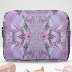 Pink Module Make Up Pouch (large) by kaleidomarblingart