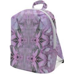 Pink Module Zip Up Backpack by kaleidomarblingart