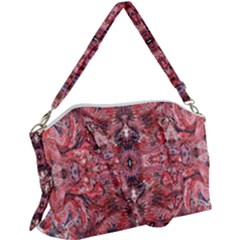 Red Arabesque Canvas Crossbody Bag