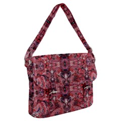 Red Arabesque Buckle Messenger Bag by kaleidomarblingart