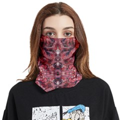 Red Arabesque Face Covering Bandana (two Sides)