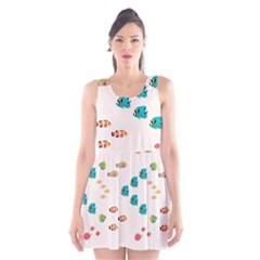 Underwater World Scoop Neck Skater Dress by SychEva