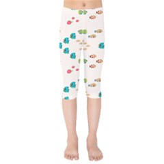 Underwater World Kids  Capri Leggings  by SychEva