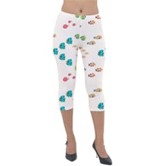 Underwater World Lightweight Velour Capri Leggings  by SychEva