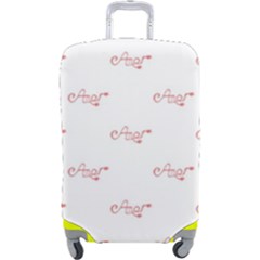 Amor Text Drawing Pattern Luggage Cover (large) by dflcprintsclothing