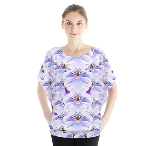 Love To The Flowers In A Beautiful Habitat Batwing Chiffon Blouse by pepitasart