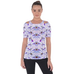 Love To The Flowers In A Beautiful Habitat Shoulder Cut Out Short Sleeve Top by pepitasart