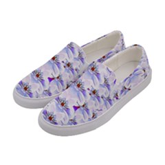 Love To The Flowers In A Beautiful Habitat Women s Canvas Slip Ons by pepitasart