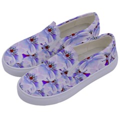 Love To The Flowers In A Beautiful Habitat Kids  Canvas Slip Ons by pepitasart