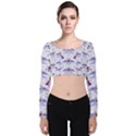 Love To The Flowers In A Beautiful Habitat Velvet Long Sleeve Crop Top View1