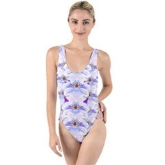 Love To The Flowers In A Beautiful Habitat High Leg Strappy Swimsuit by pepitasart