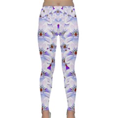 Love To The Flowers In A Beautiful Habitat Lightweight Velour Classic Yoga Leggings by pepitasart