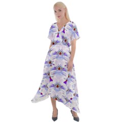 Love To The Flowers In A Beautiful Habitat Cross Front Sharkbite Hem Maxi Dress by pepitasart