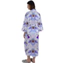 Love To The Flowers In A Beautiful Habitat Maxi Satin Kimono View2