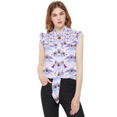 Love To The Flowers In A Beautiful Habitat Frill Detail Shirt by pepitasart