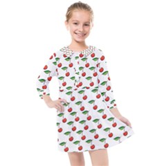 Cherries Love Kids  Quarter Sleeve Shirt Dress by designsbymallika