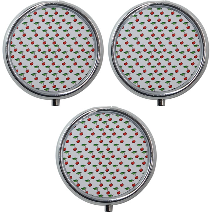 Cherries Love Mini Round Pill Box (Pack of 3)