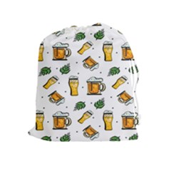 Beer Love Drawstring Pouch (xl) by designsbymallika