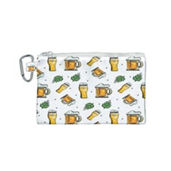 Beer Love Canvas Cosmetic Bag (small) by designsbymallika