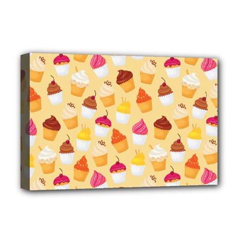 Cupcakes Love Deluxe Canvas 18  X 12  (stretched) by designsbymallika