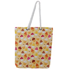 Cupcakes Love Full Print Rope Handle Tote (large) by designsbymallika