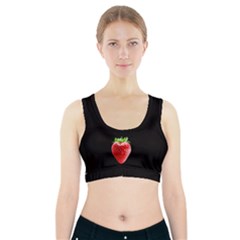 Strawberry Sports Bra With Pocket by snackkingdom