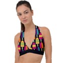 Popsicles Halter Plunge Bikini Top View1