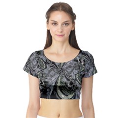 Insect Portrait Short Sleeve Crop Top by MRNStudios