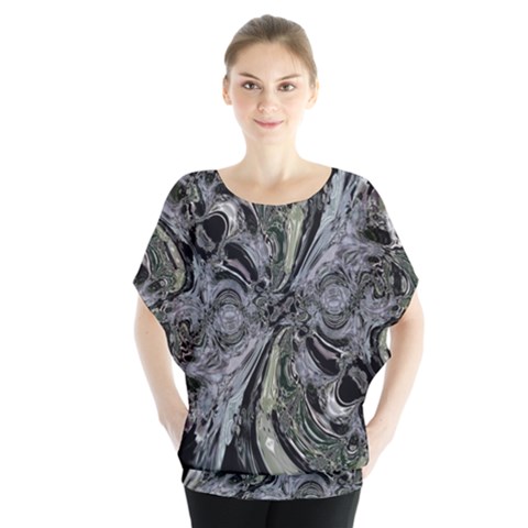 Insect Portrait Batwing Chiffon Blouse by MRNStudios