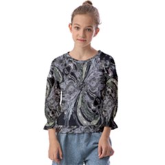 Insect Portrait Kids  Cuff Sleeve Top