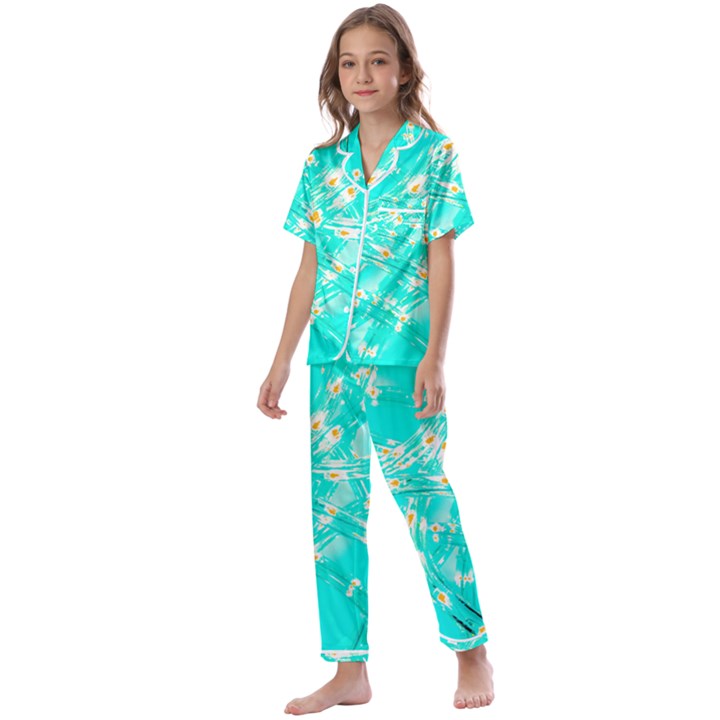 Pop Art Neuro Light Kids  Satin Short Sleeve Pajamas Set