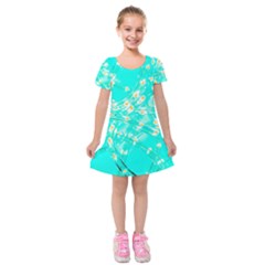 Pop Art Neuro Light Kids  Short Sleeve Velvet Dress by essentialimage365