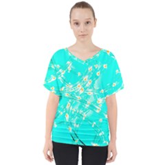 Pop Art Neuro Light V-neck Dolman Drape Top