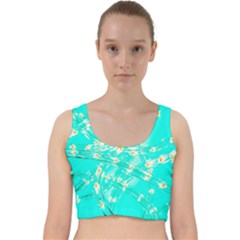 Pop Art Neuro Light Velvet Racer Back Crop Top by essentialimage365