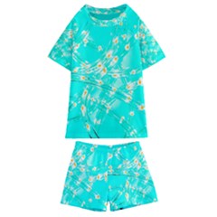 Pop Art Neuro Light Kids  Swim Tee And Shorts Set by essentialimage365