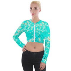 Pop Art Neuro Light Long Sleeve Cropped Velvet Jacket by essentialimage365