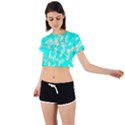 Pop Art Neuro Light Tie Back Short Sleeve Crop Tee View1