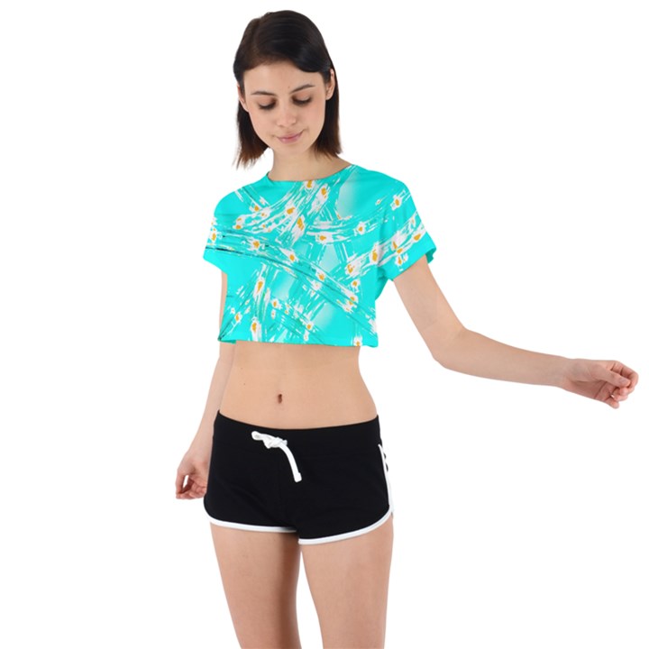 Pop Art Neuro Light Tie Back Short Sleeve Crop Tee