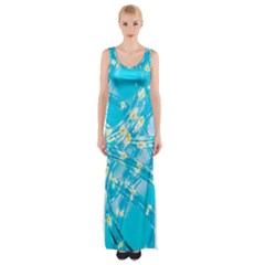 Pop Art Neuro Light Thigh Split Maxi Dress by essentialimage365