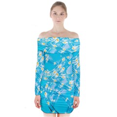 Pop Art Neuro Light Long Sleeve Off Shoulder Dress by essentialimage365